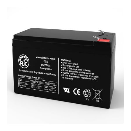 Battery Clerk AJC Falcon FN4KRM-2TXI UPS Replacement Battery 7Ah, 12V, F2 AJC-D7S-F2-I-0-193914
